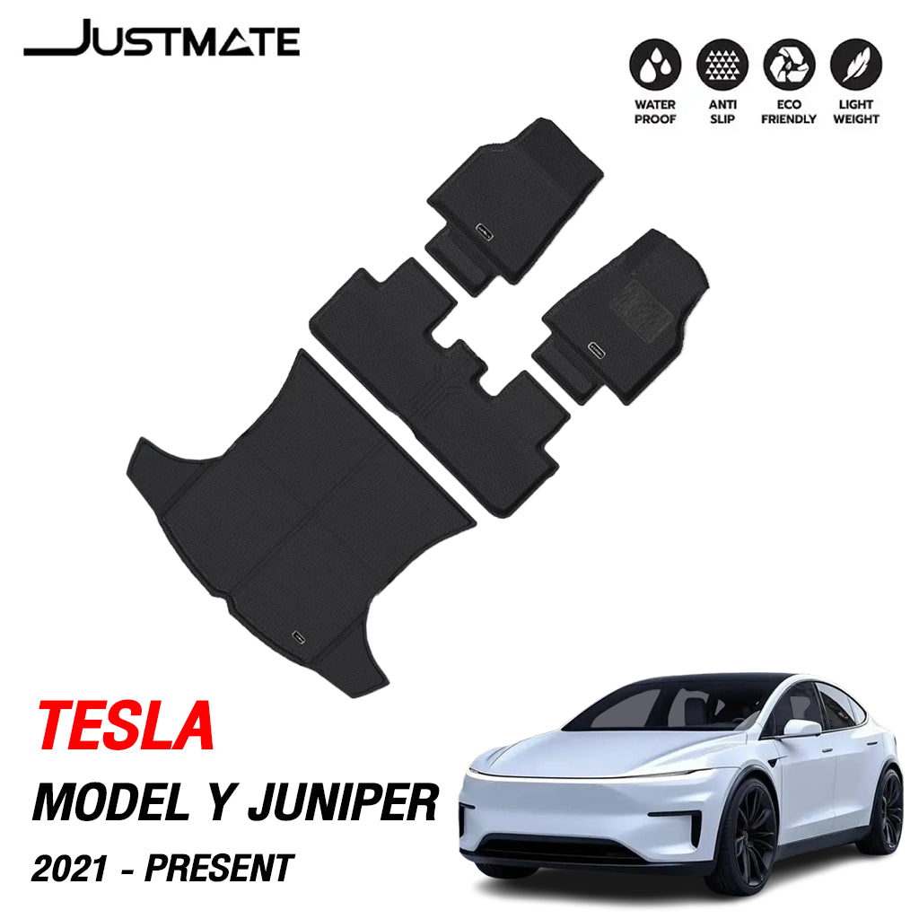 พรมรถยนต์ JUSTMATE TESLA MODEL Y JUNIPER ปี2021 - PRESENT - ภายใน+ถาดท้าย