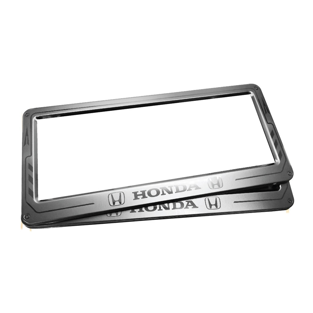 กรอบป้ายทะเบียนรถยนต์สแตนเลส HONDA