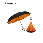 ร่ม 2 ชั้น กันฝนและรังสี UV แบบมือจับตัว C JUSTMATE UMBRELLA
