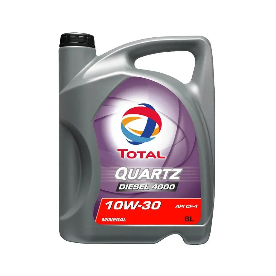 น้ำมันเครื่องยนต์ดีเซล TOTAL QUARTZ Diesel 4000 10W-30 6ลิตร