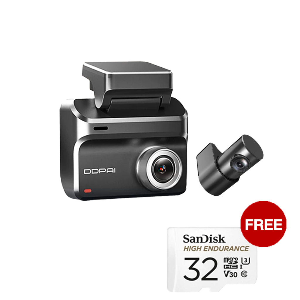 กล้องติดรถยนต์ DDPAI Z50 Pro Dual GPS กล้องหน้า+หลัง แถมเมม 32GB