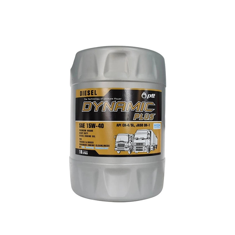 น้ำมันเครื่อง PTT Dynamic Plus SAE 15W-40 ขนาด 18 ลิตร