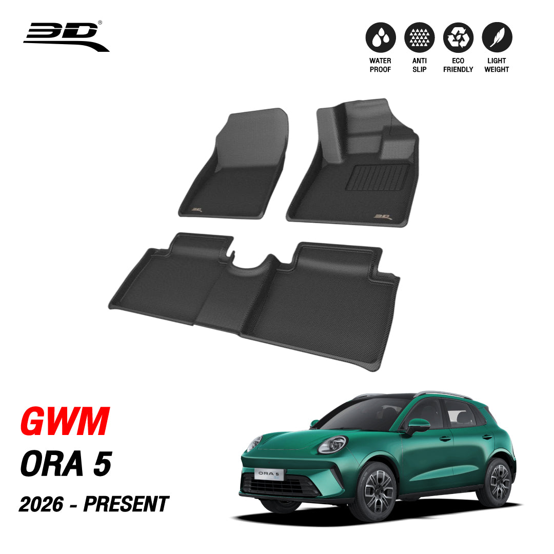 พรมรถยนต์ 3D Mats GWM ORA 5 EV, HEV 2026 (ภายใน)