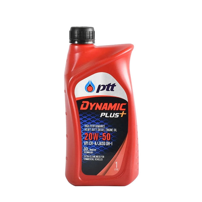 น้ำมันเครื่อง PTT Dynamic Plus 20W-50 ขนาด 1 ลิตร
