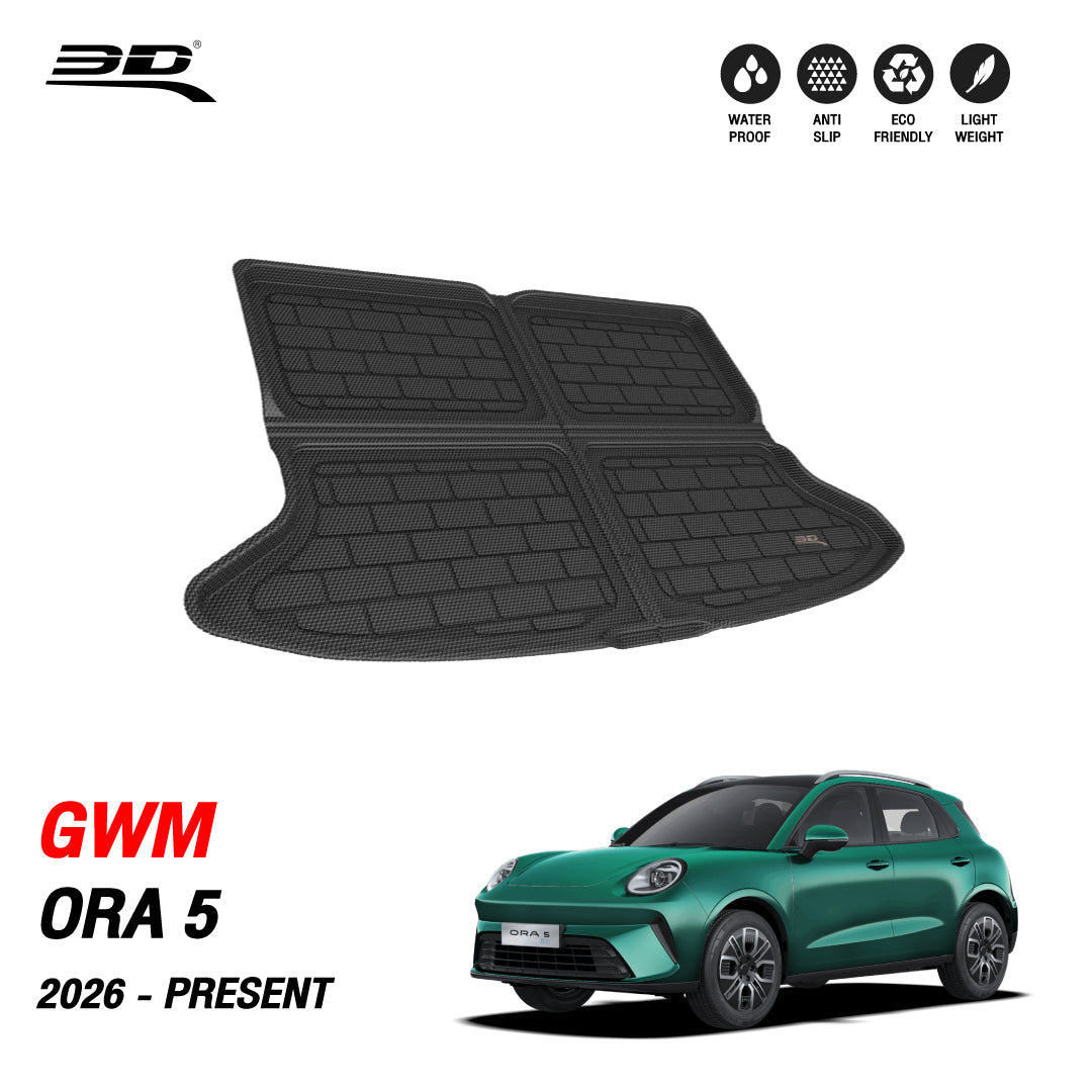 ถาดท้ายรถยนต์ 3D Mats GWM ORA 5 EV, HEV 2026