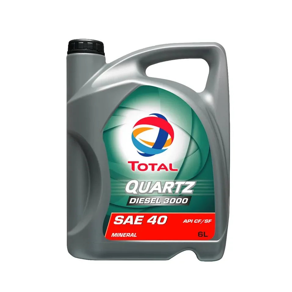 น้ำมันเครื่องยนต์ดีเซล TOTAL QUARTZ Diesel 3000 SAE 40 6ลิตร