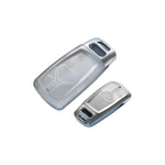 เคสกุญแจใส ขอบเงิน AUDI A4L TT/A5/Q7/Q5L Case TPU