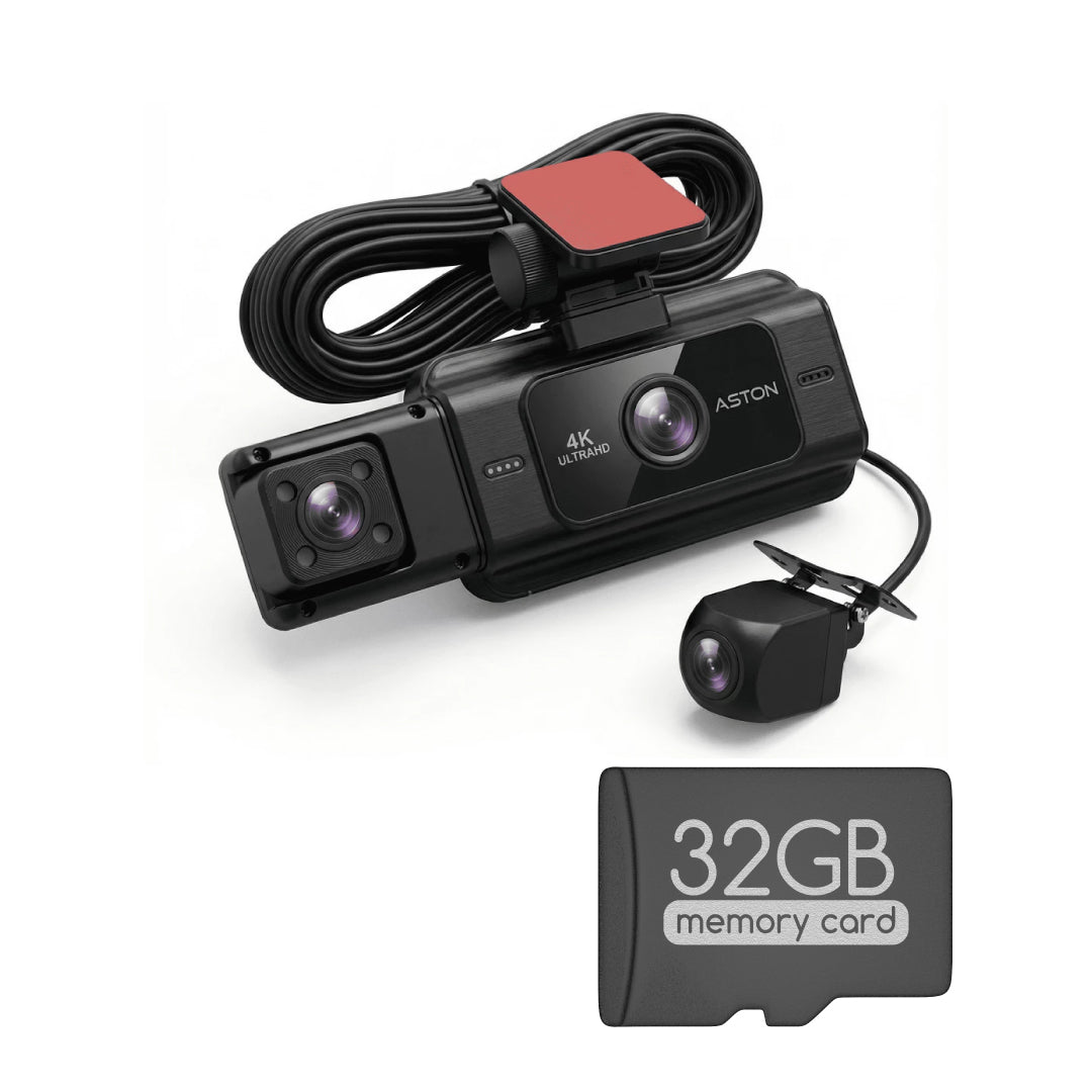 กล้องติดรถยนต์ 3 กล้อง Aston 3 Max 4K