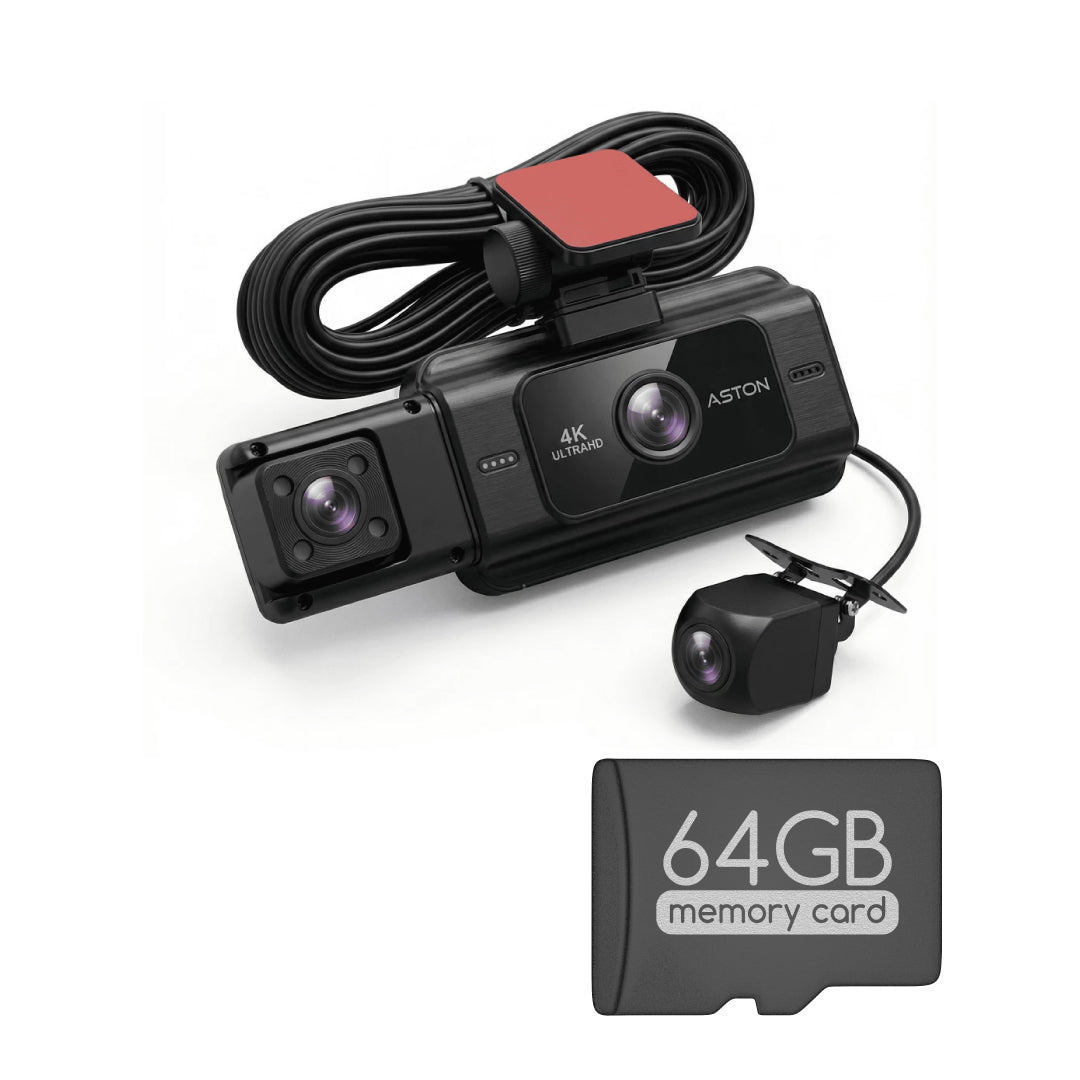 กล้องติดรถยนต์ 3 กล้อง Aston 3 Max 4K