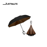 ร่ม 2 ชั้น กันฝนและรังสี UV แบบมือจับตัว C JUSTMATE UMBRELLA