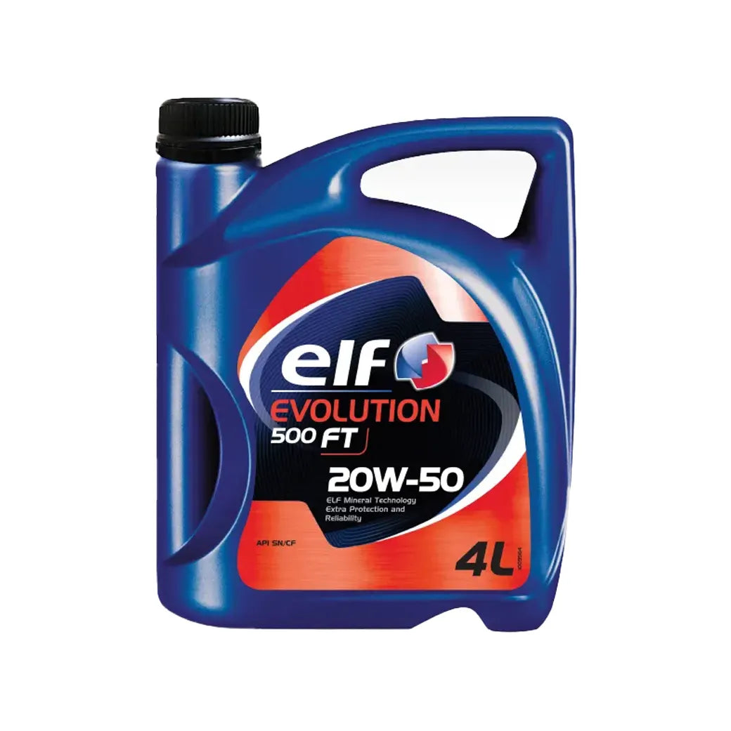 น้ำมันเครื่องยนต์เบนซิน ELF EVOLUTION 500 FT 20W-50 4ลิตร