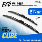 ที่ปัดน้ำฝน ECO NISSAN CUBE Z10/Z11 ปี1998-2008 ขนาด 21" + 18"