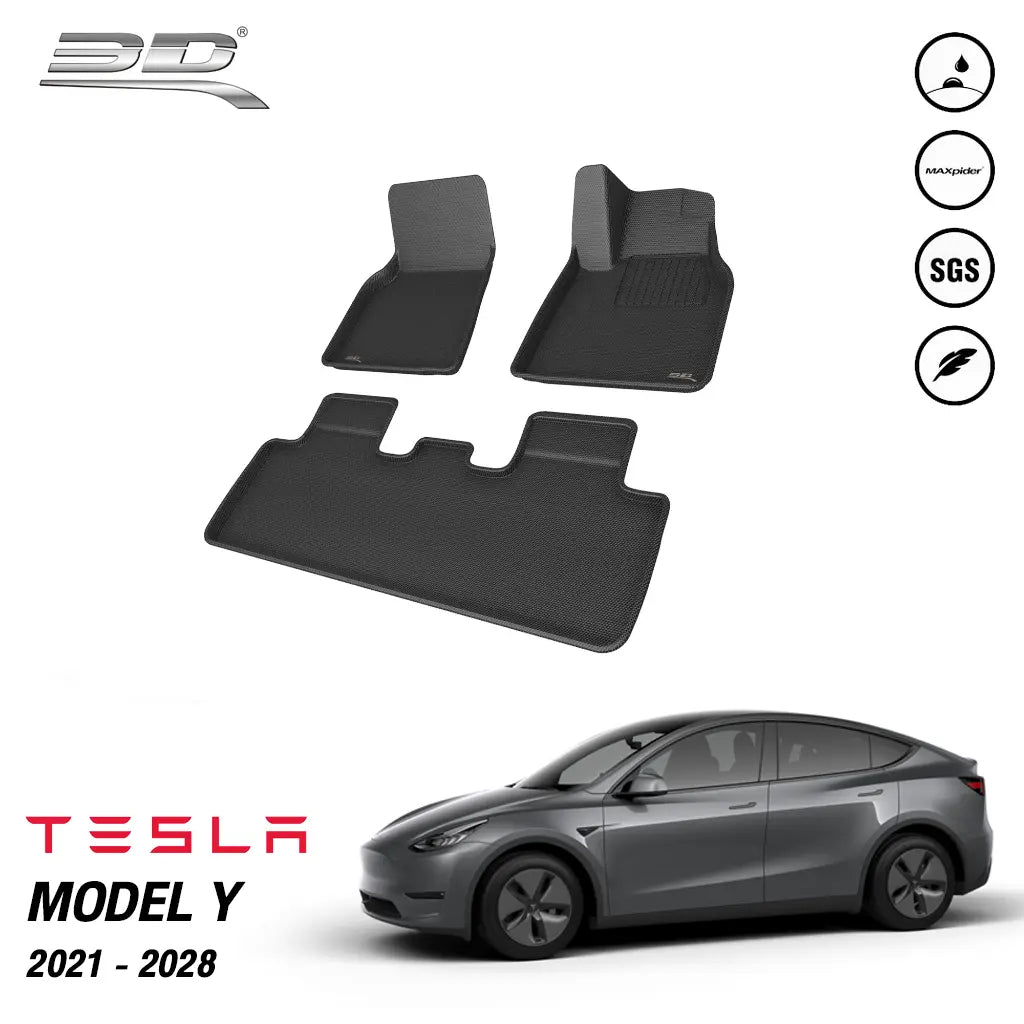 พรมรถยนต์ TESLA MODEL Y 2021-2028 ภายในและถาดท้าย