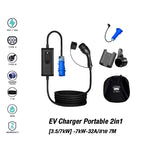 อุปกรณ์ชาร์จรถ EV Charger Portable 2in1 [3.5/7kW]