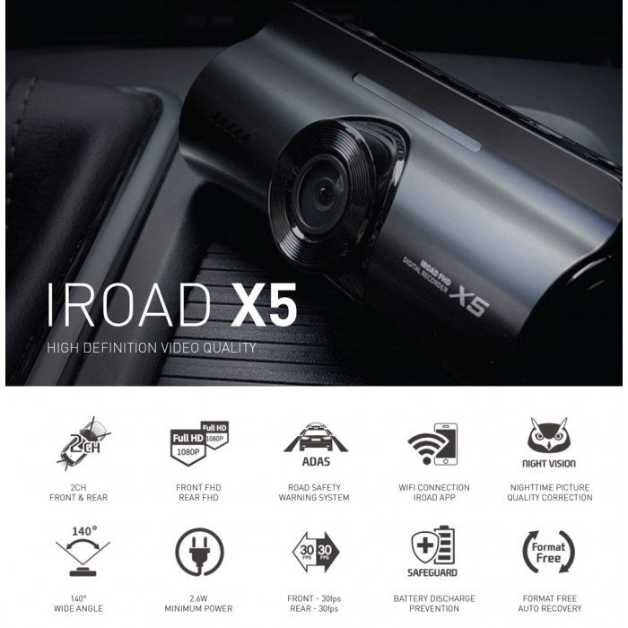 กล้องติดรถยนต์ IROAD X5 FULL HD