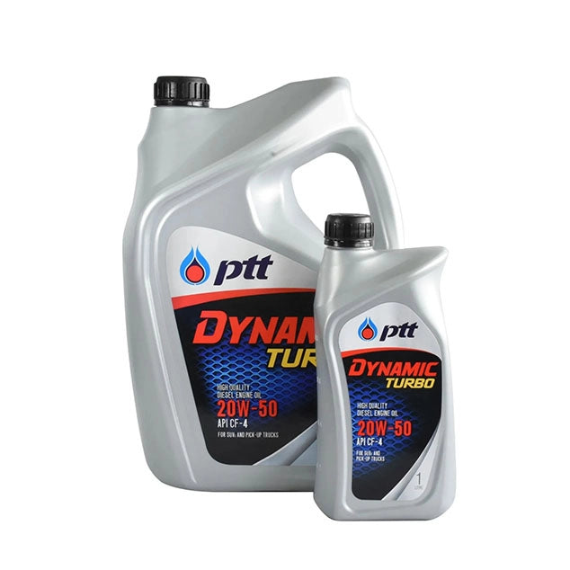 น้ำมันเครื่อง PTT Dynamic Turbo 20W-50 ขนาด 6 ลิตร (แถม 1 ลิตร)