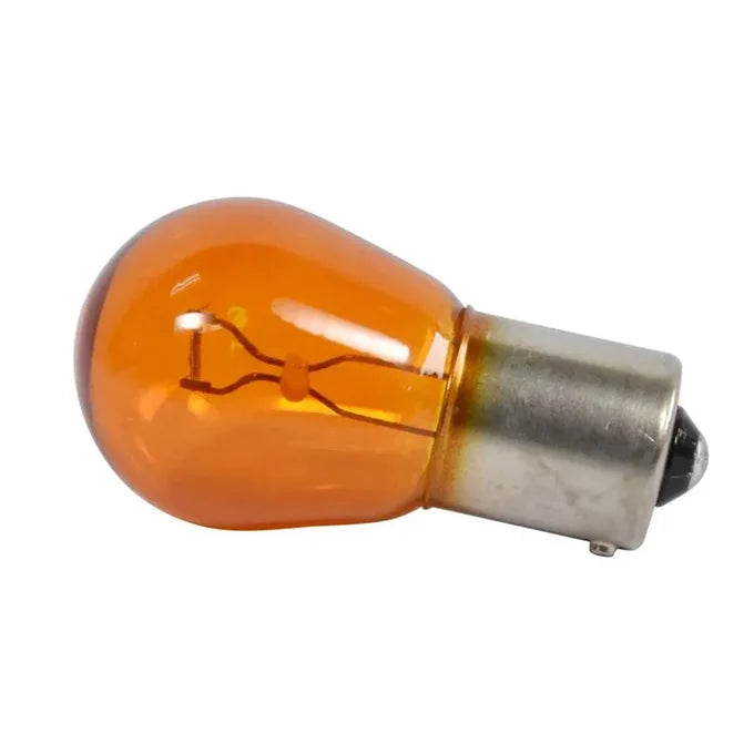 หลอดไฟเลี้ยวรถยนต์ OSRAM 12V สีส้ม เขี้ยวเยื้อง 1 จุดใหญ่ (7507)