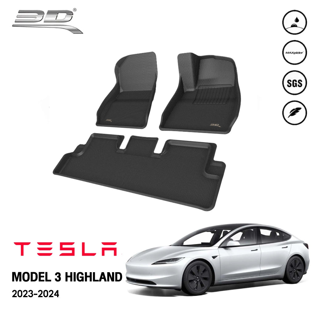 พรมรถยนต์ TESLA MODEL 3 HIGHLIND 2023-Present พรมภายใน