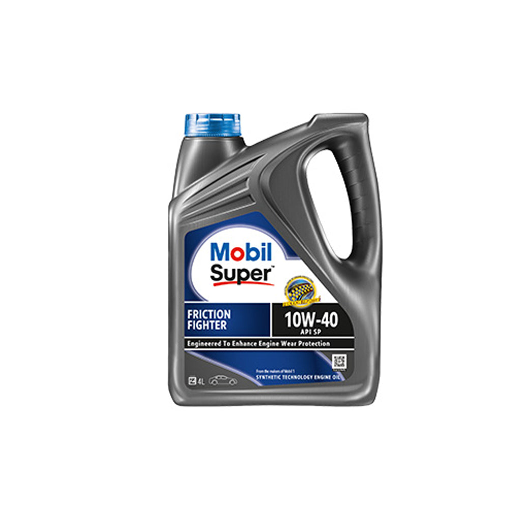 น้ำมันเครื่องเบนซิน สังเคราะห์ Mobil Super 2000x2 10W-40 4+1 ลิตร