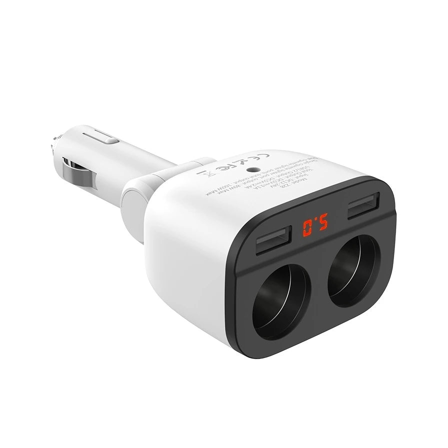 หัวจุดบุหรี่ 2 หัว + USB 2 ช่อง