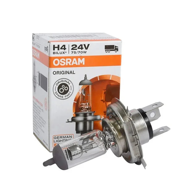 หลอดไฟหน้า OSRAM H4 24V 75/70W จานแฉก (64196)