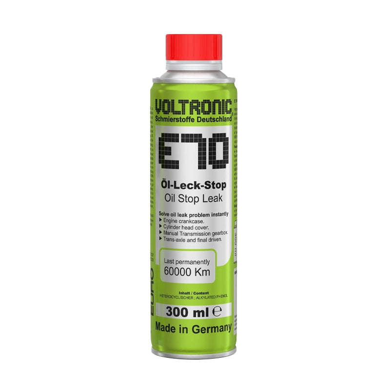 หยุดรั่วซึมน้ำมันเครื่อง และเกียร์ธรรมดา E70 OIL STOP LEAK 300 มล.