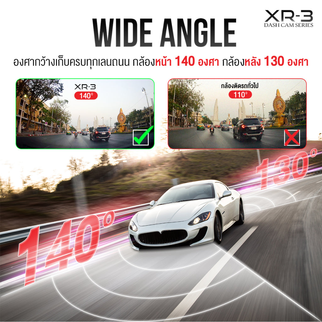 กล้องติดรถยนต์ Aston XR-3 -Front