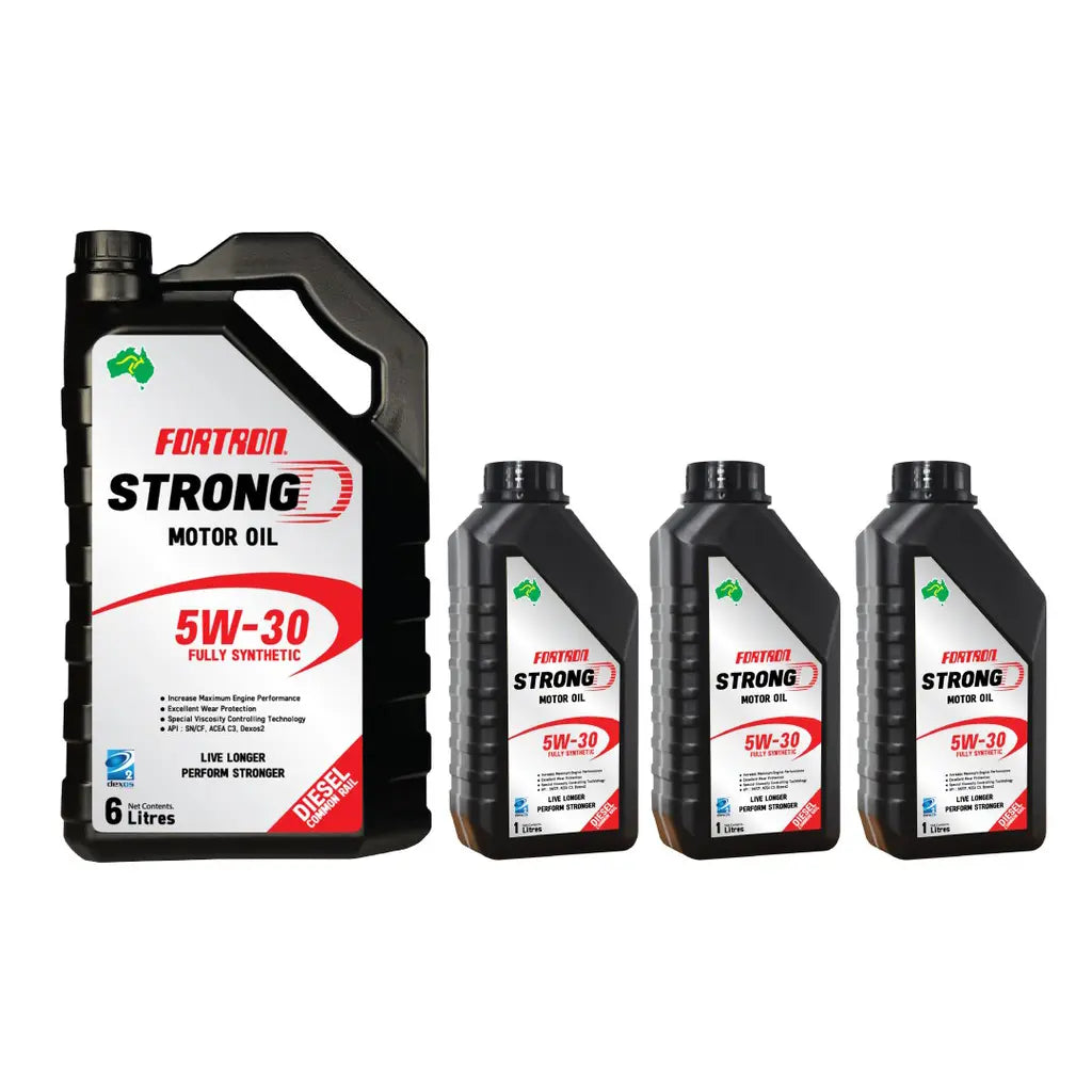 น้ำมันเครื่องสังเคราะห์แท้Fortron 5W-30 ดีเซล/คอมมอนเรล 9ลิตร