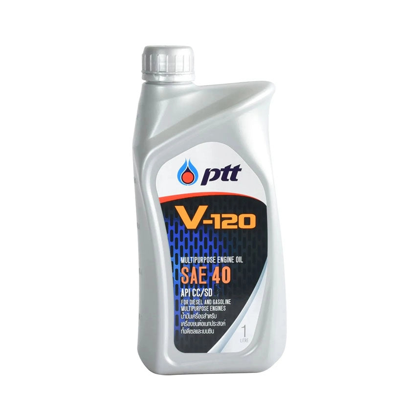 น้ำมันเครื่อง PTT V120 SAE40 API CC/SD ขนาด 1 ลิตร