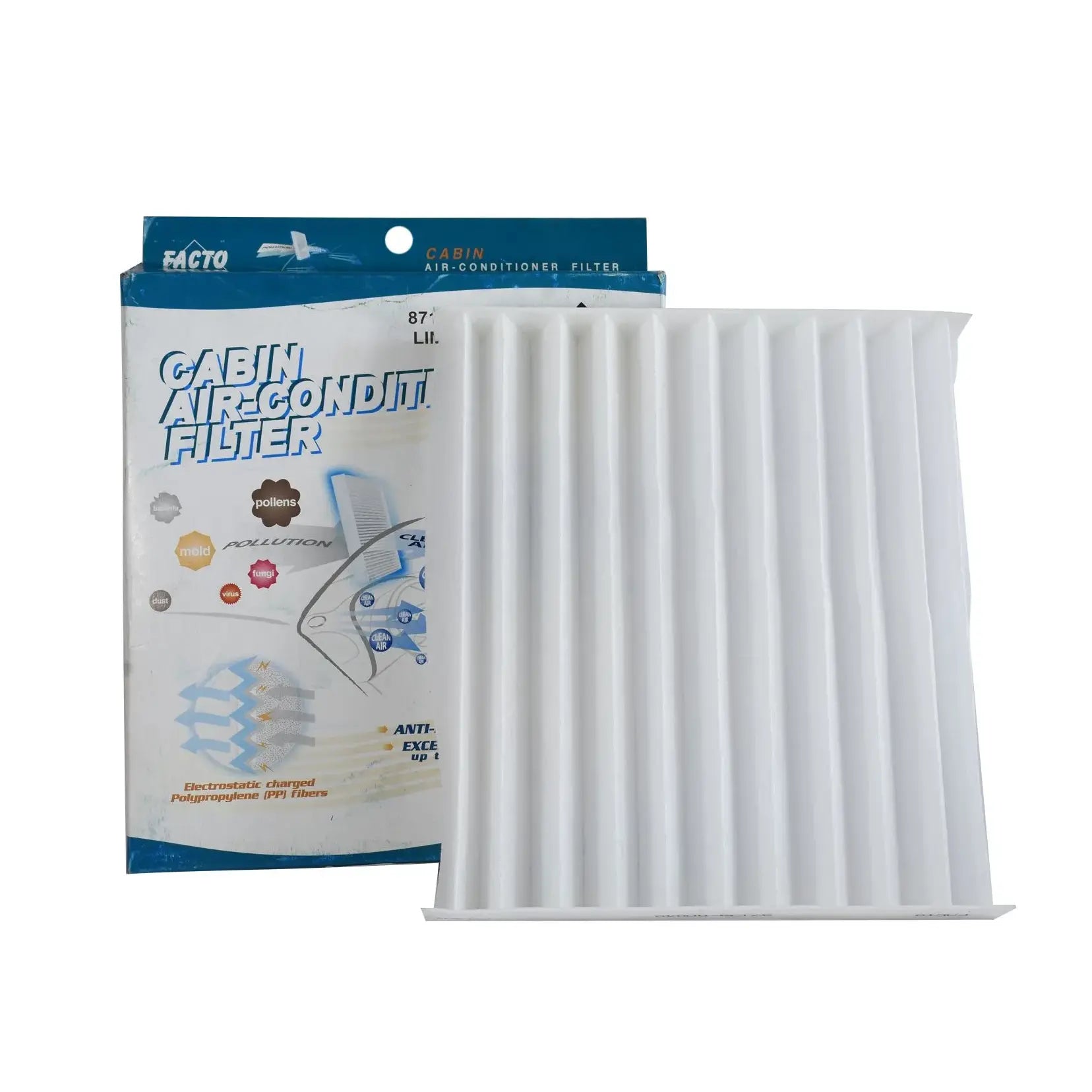 กรองแอร์ ALTIS ปี 08-10 ZZE14# FACTO (FCA-001/AC-0D010) (ราคาต่อ 1 ชิ้น)