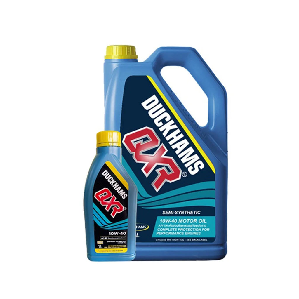 น้ำมันเครื่องเบนซินสังเคราะห์แท้DUCKHAMS QXR 10W-40 4+1ลิตร