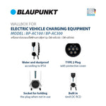เครื่องชาร์จรถยนต์ไฟฟ้า ELECTRIC VEHICLE CHARGING EQUIPMENT รุ่น BP-AC100 / BP-AC300 สำหรับรถยนต์ไฟฟ้า