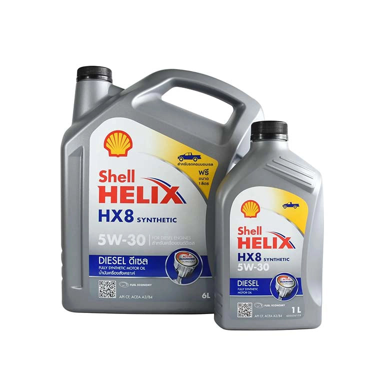 น้ำมันเครื่อง Shell Helix Diesel HX8 5W-30 ขนาด 6 ลิตร (แถม 1 ลิตร)