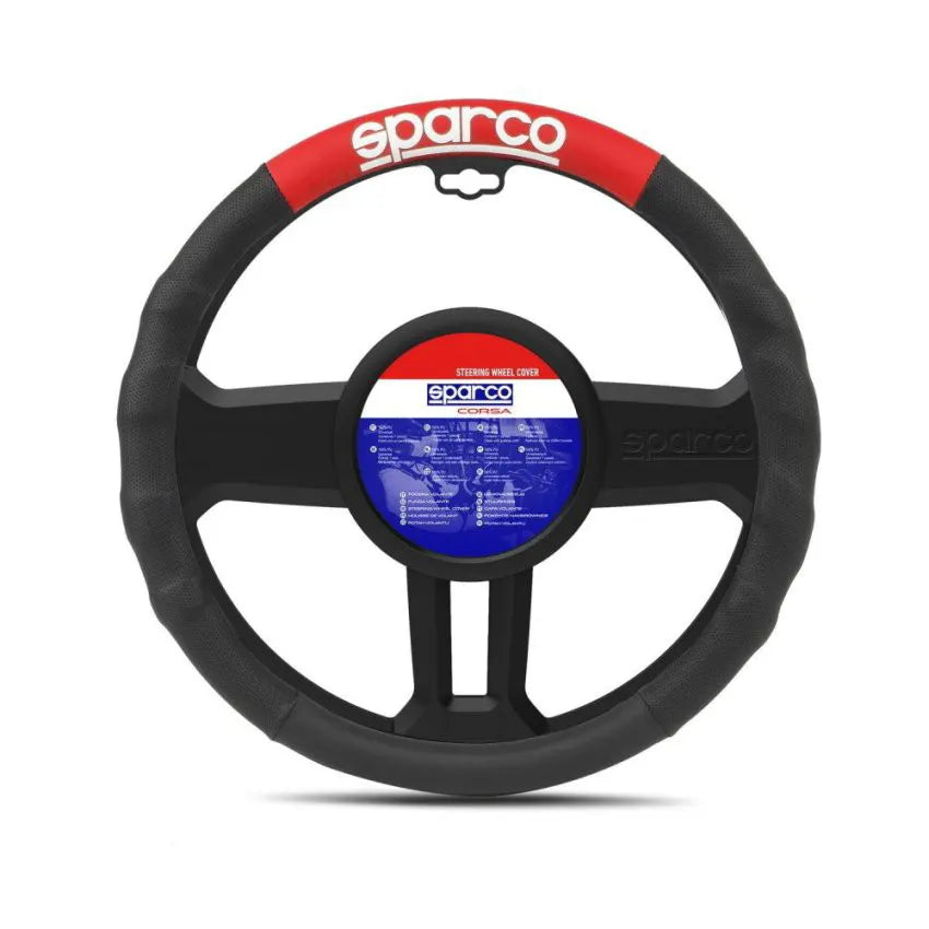 หุ้มพวงมาลัย Sparco รุ่น SPC1111RS ( สีดำ/แดง ) , รุ่น SPC1111GR ( สีดำ/เทา )