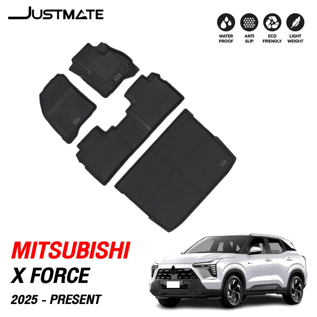 พรมรถยนต์ JUSTMATE MITSUBISHI X FORCE ปี2025 - ภายใน+ถาดท้าย