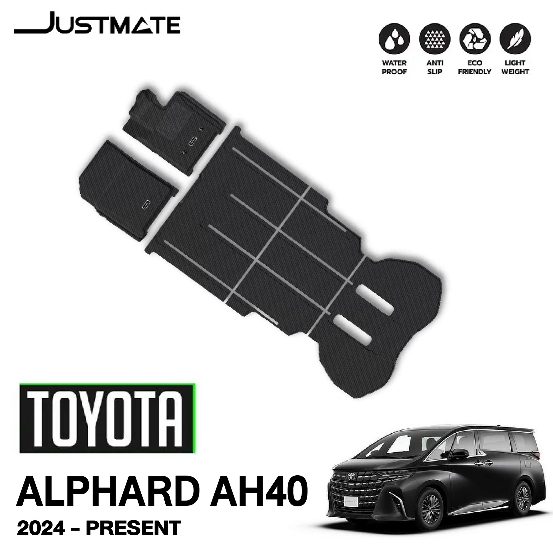 พรมรถยนต์ TOYOTA ALPHARD AH40 (2024 - PRESENT) ครบชุด