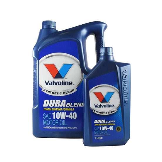 น้ำมันเครื่อง Valvoline DURABLEND 10W-40 ขนาด 4 ลิตร (แถม 1 ลิตร)