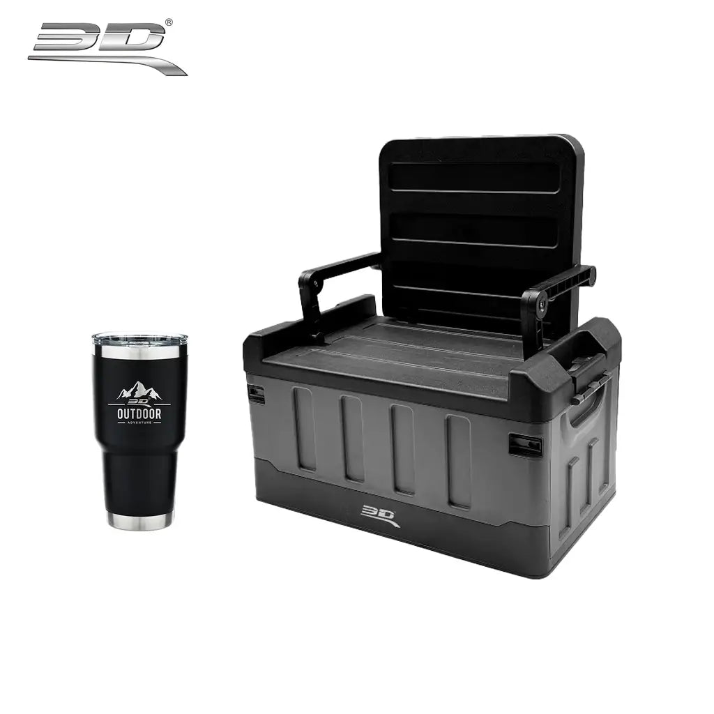 กล่องใส่ของพร้อมกระเป๋ากันน้ำ 3D sitting folding storage box (60L)