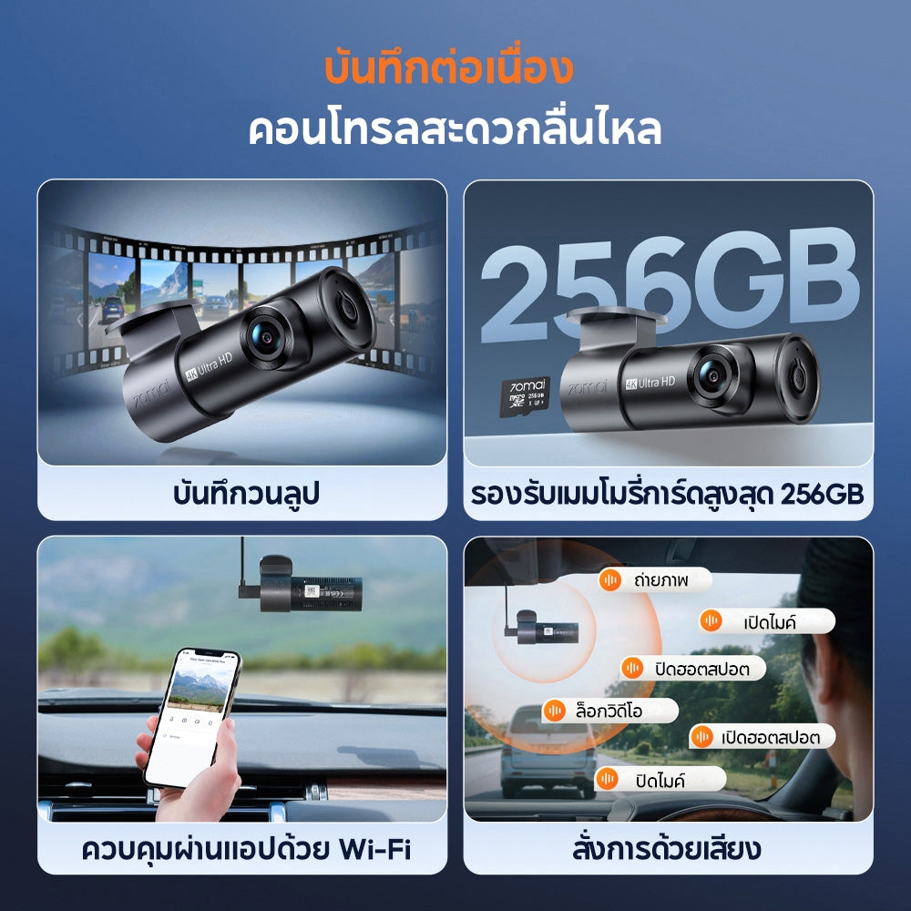 กล้องติดรถยนต์ 70MAI M310 Plus 4K 2026
