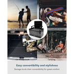 กล่องใส่ของพร้อมกระเป๋ากันน้ำ 3D sitting folding storage box (60L)