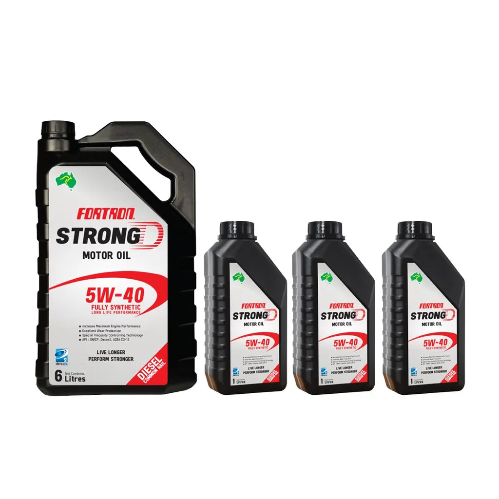 น้ำมันเครื่องสังเคราะห์แท้Fortron 5W-40 ดีเซล/คอมมอนเรล 8ลิตร