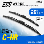 ที่ปัดน้ำฝน ECO TOYOTA CHR ปี2018-2022 ขนาด 26" + 16"
