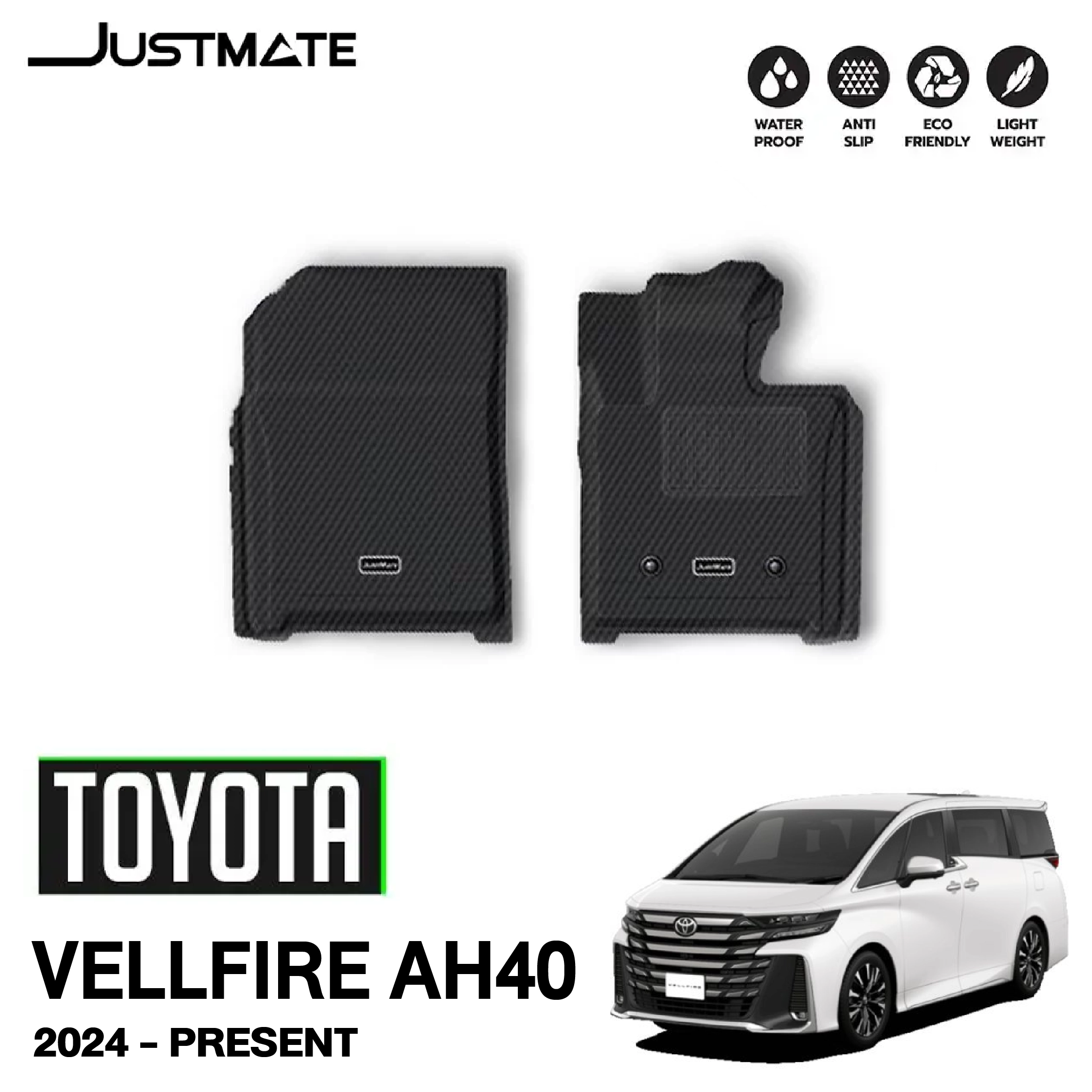 พรมรถยนต์ TOYOTA VELLFIRE AH40 (2024 - PRESENT) เฉพาะถาดหน้า