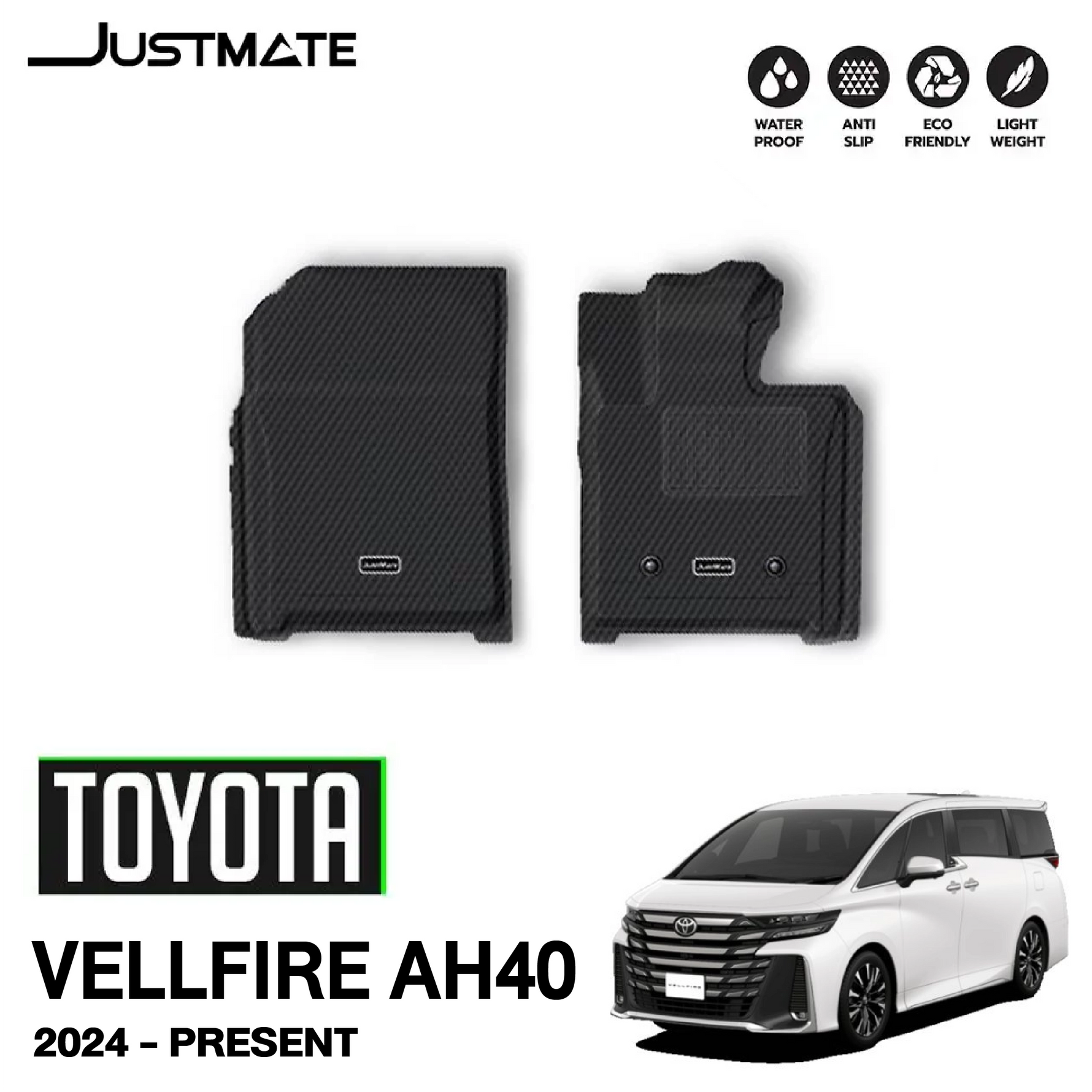 พรมรถยนต์ TOYOTA VELLFIRE AH40 (2024 - PRESENT) เฉพาะถาดหน้า