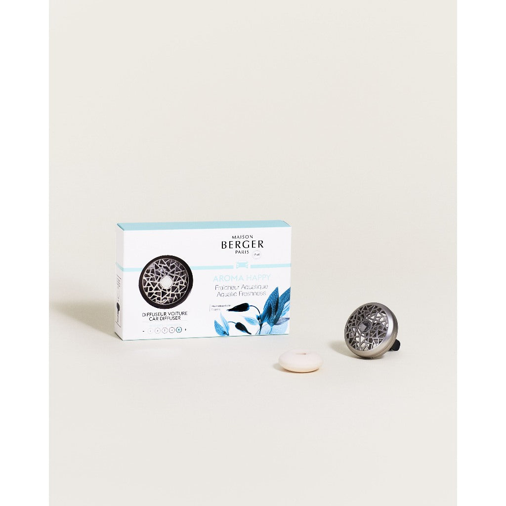 น้ำหอมสำหรับรถยนต์แบบเซ็ตMaisonBergerParis, Car Difusser+กลิ่นAroma happy(Refill)