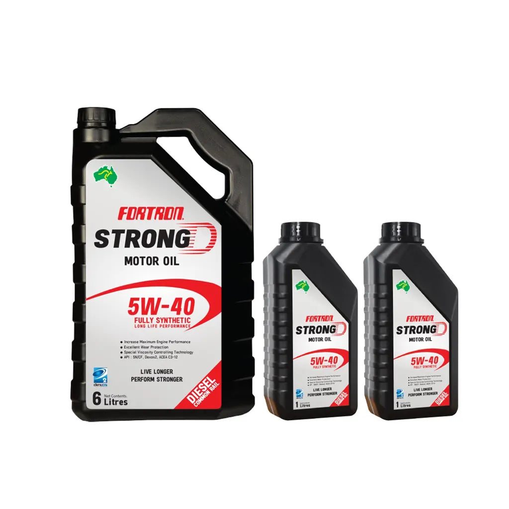 น้ำมันเครื่องสังเคราะห์แท้Fortron 5W-40 ดีเซล/คอมมอนเรล 9ลิตร