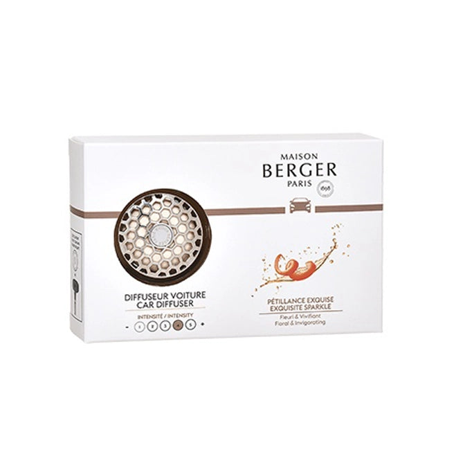 น้ำหอมสำหรับรถยนต์แบบเซ็ตMaisonBergerParis, Car Difusser+กลิ่นPetillance Exquise