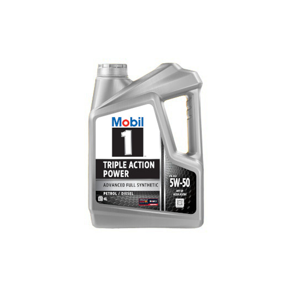 น้ำมันเครื่องเบนซิน สังเคราะห์ Mobil 1 5W-50 4 ลิตร