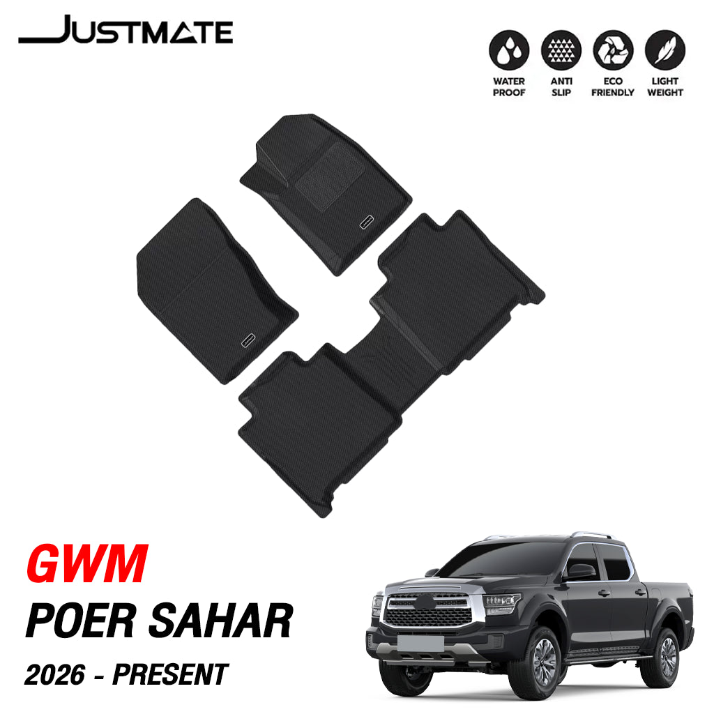 พรมรถยนต์ JUSTMATE GWM POER SAHAR 2026 น้ำมัน และ HEV -4 ประตู