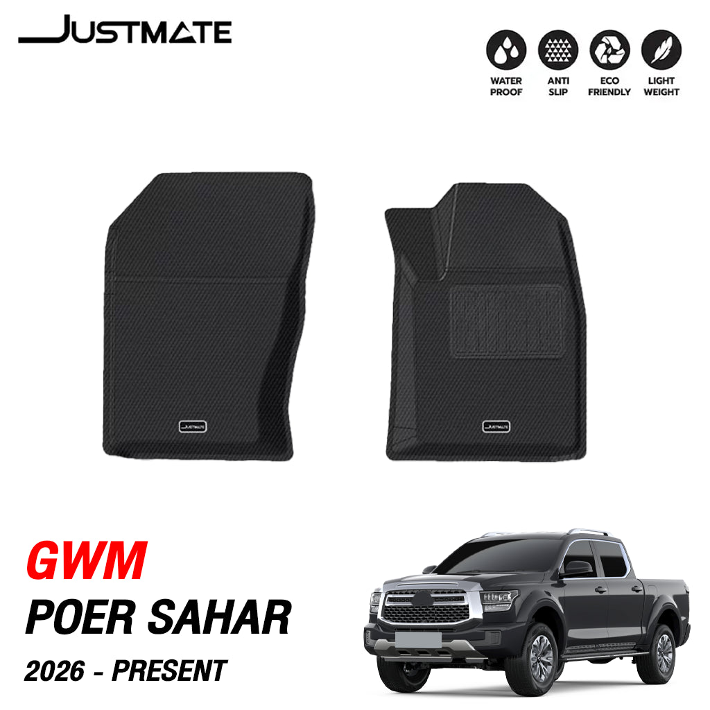 พรมรถยนต์ JUSTMATE GWM POER SAHAR 2026 น้ำมัน และ HEV -เฉพาะคู่หน้า